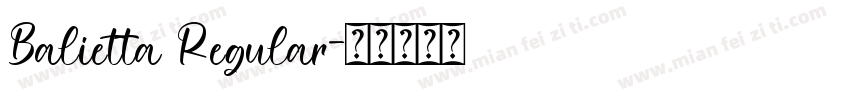Balietta Regular字体转换